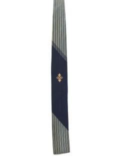 1950's Mens Skinny Rockabilly Flat Bottom Necktie