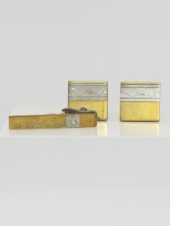 1960's Mens Accessories - Cufflinks and Tie Clip Set