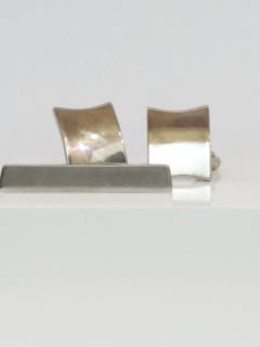 1960's Mens Accessories - Mod Hickock Cufflinks and Tie Clip Set