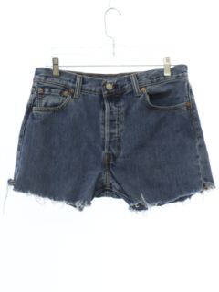 1990's Unisex Levis 501 Straight Leg Denim Cut Off Shorts