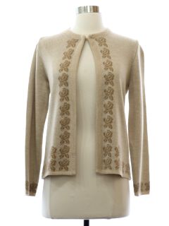 1980's Womens Open Front Cardigan Sweater