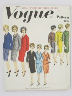 1960's Womens Vogue Large Format Sewing Pattern