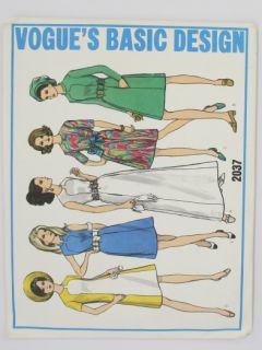 1960's Womens Vogue Large Format Sewing Pattern