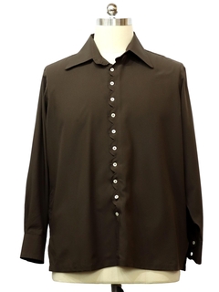 1970's Mens Mod Morrie Geyer Peacock Revolution Sport Shirt