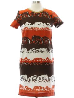 1970's Womens Mod Knit Dress