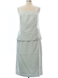 1980's Womens Totally 80s Rayon Shantung Cocktail Suit