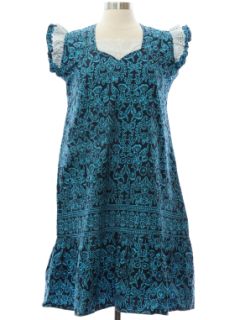 1970's Womens Muu Muu Inspired Dress