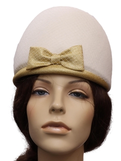 1960's Womens Accessories - Astre Designer Domed Jackie O Style Hat
