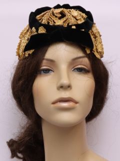 1930's Womens Accessories - Flapper Style Structured Cocktail Hat