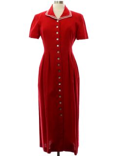 1990's Womens Rayon Linen Blend Maxi Dress