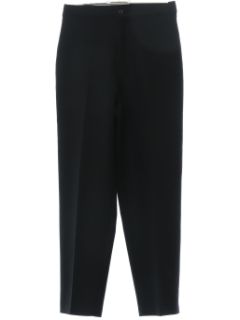 1980's Womens Black Bend Over Knit Pants 