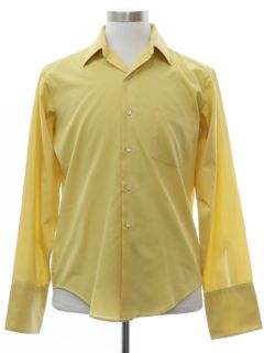 1960's Mens Towncraft Mod French Cuff Shirt
