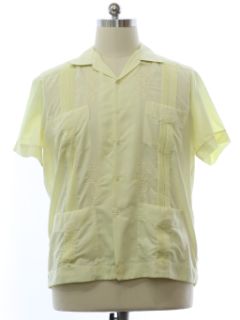 1970's Mens Guayabera Shirt
