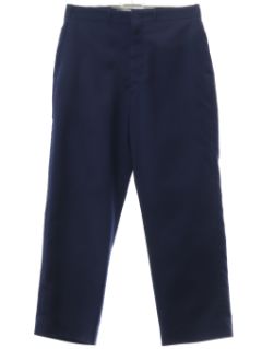 1970's Mens Dark Blue Wool Military Pants
