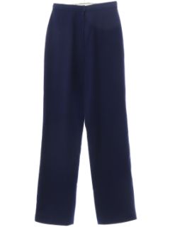 1960's Womens Dark Blue Mod Wool Blend Pants