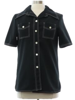 1970's Womens Jack Winter Mod Knit Leisure Style Shirt