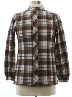 1970's Womens Mod Knit Shirt Jacket