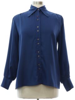 1960's Womens Mod Peacock Revolution Style Shirt