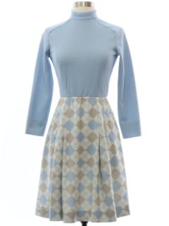 1970's Womens Mod Knit Dress