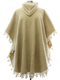 1970's Womens Hippie Poncho Jacket
