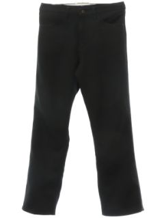 1980's Mens Black Wrangler Jeans-cut Pants