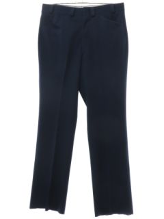 1970's Mens Dark Blue Flared Leisure Pants