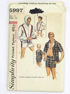1960's Mens/Boys Sewing Pattern