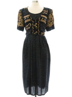 1990's Womens Carole Little Rayon  Dress