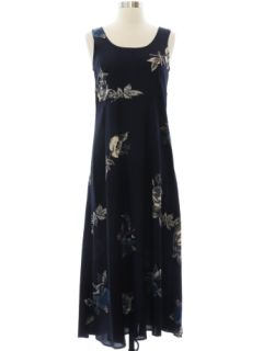 1990's Womens Rayon Maxi Dress