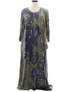 1990's Womens Mission Canyon Rayon Maxi Dress