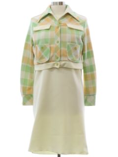 1970's Womens Mod Knit Dress Set