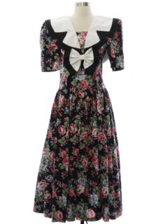 1980's Womens Totally 80s Cotton Dress