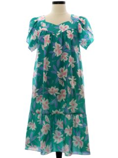 1980's Womens Hawaiian Muu Muu Dress