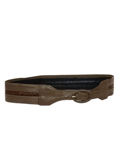 1980's Womens Accessories - Totally 80s Brown Vinyl Belt