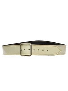 1980's Unisex Accessories - Leisure Style Leather and Vinyl Belt