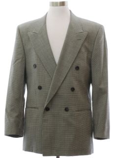 1980's Mens Marco Cellini Double Breasted Swing Style Blazer Sport Coat Jacket