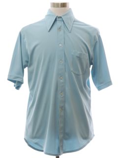 1970's Mens Solid Disco Shirt