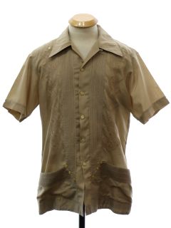 1970's Mens Guayabera Shirt