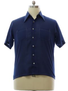1970's Mens Grunge Mod Sport Shirt