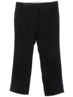 1970's Mens Black Levis Action Slacks Flared Disco Slacks Pants