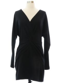 1980's Womens Charles Glueck Designer Mini Knit Dress
