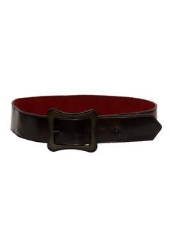 1980's Womens Accessories - Totally 80s Brown Vinyl Belt
