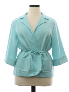 1970's Womens Mod Knit Shirt Jacket