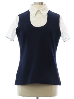 1970's Womens Mod Knit Shirt