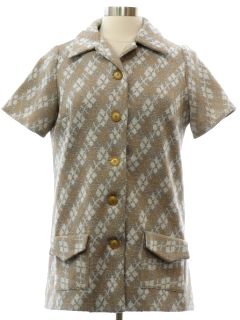 1970's Womens Mod Knit Leisure Shirt-Jacket
