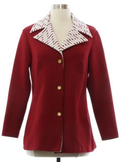 1970's Womens Mod Knit Leisure Shirt Jacket