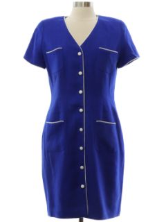 1980's Womens Donna Ricco Totally 80s Dress