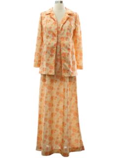 1970's Womens Mod Knit Dress Set