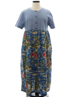 1990's Womens Hawaiian Dress