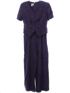1970's Womens Totally 80s Rayon Jumpsuit